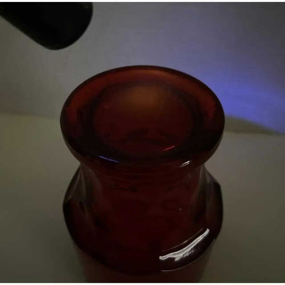 Vtg Viking Ruby Red Georgian Honeycomb Drinking Glass 5